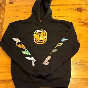 Kids Black Hoodie with Colorful Character Design